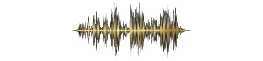 KeepsakesQR Sound Wave Art gold and black soundwave